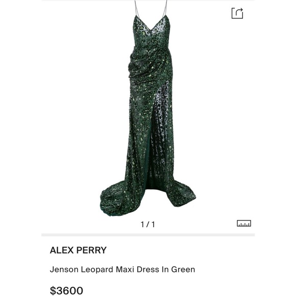 Alex Perry Corset Style Jensen Leopard Metallic Sheer Gown - Picture 5 of 13